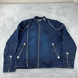Levi's Red Tab Women's Size Large Denim Trucker Jacket Dark Blue